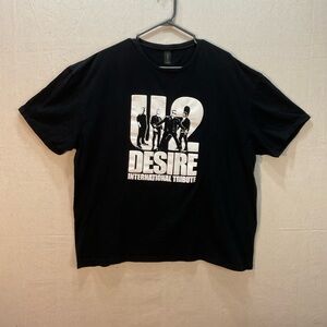 U2 DESIRE International Tribute Band Graphic Tee- Black Gildan soft style/XXL
